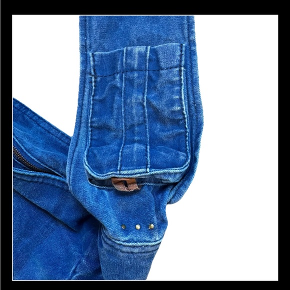 Free People We The Free Waxed Canvas Sling Bag ICELANDIS BLUE - Picture 3 of 10